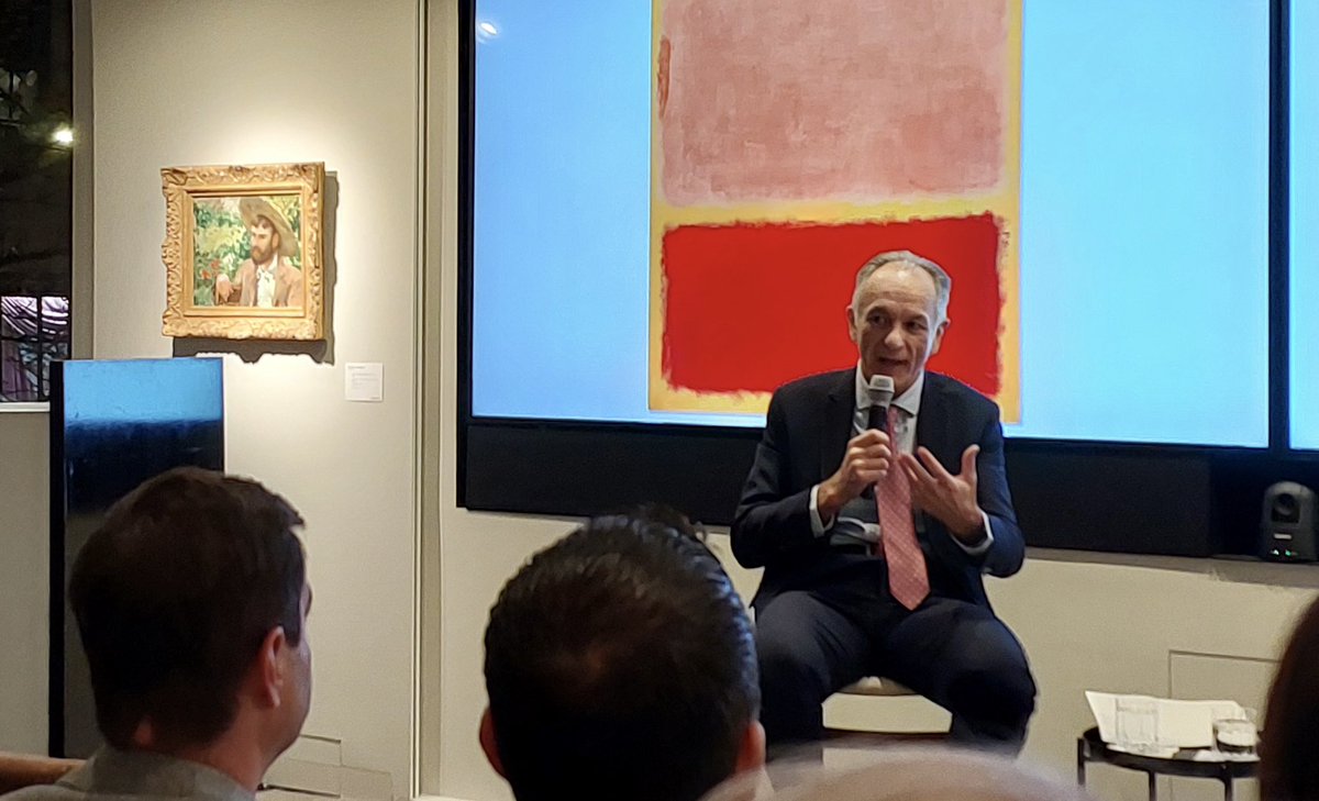 fanyu__lin's tweet photo. Thank you to everyone who joined us for an elegant evening at Rockefeller Center with Guillaume Cerutti, President of the Pinault Collection and Chairman of the Board at Christie's during the most important auction week of the year.

What can business leaders learn from the art world about brand endurance, emotional capital, and that cultural value and business value are not opposites, but partners? Guillaume reflected on the forms of value that define Christie’s at its best: trust, passion, connoisseurship, specialists’ morale, quality, and cultural credibility. These are the intangible assets that may not appear on a balance sheet, but are often the ones that outlast market cycles.

Guillaume also spoke about Christie’s owner François Pinault, the visionary collector with an extraordinary instinct for cultural power. For him, Christie’s is not simply a business, but the centre of a wider cultural constellation, where reputation and passion compound over decades.

Thanks to Christie’s for hosting in their beautiful boardroom. Please stay tuned for more events by Columbia Business School Alumni Club of NY🌹

#art #business #leadership #Christies #PinaultCollection #ColumbiaBusinessSchool #CBSACNY