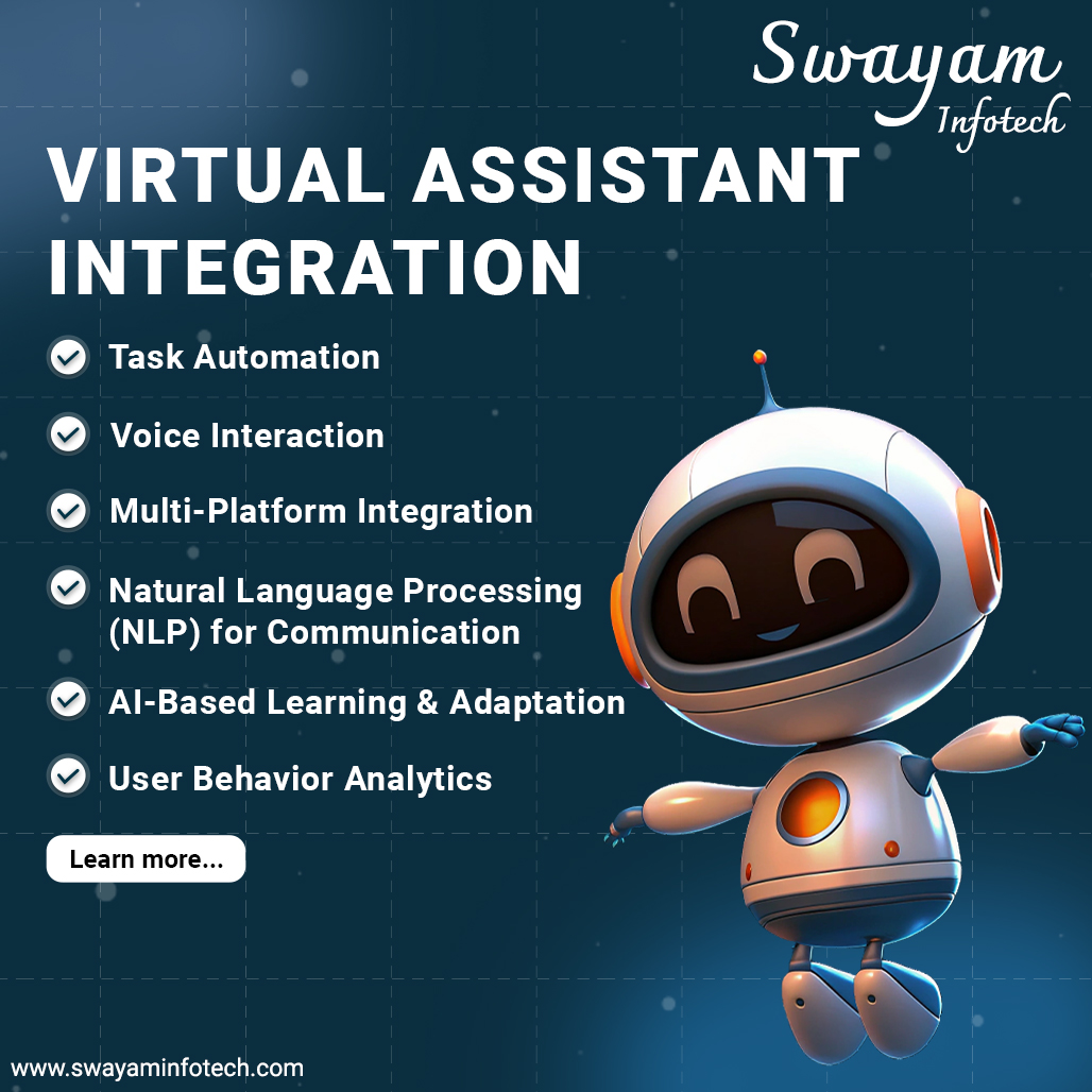 swayaminfotech's tweet image. 🚀  Explore our AI-powered Virtual Assistant Services for all industries and boost engagement 📊, streamline operations ⚙️, and personalize experiences 🎯.
.
🌐Visit: swayaminfotech.com/.../openai-cha…
.
#AI #VirtualAssistants #TaskAutomation #Innovation #Productivity #swayaminfotech