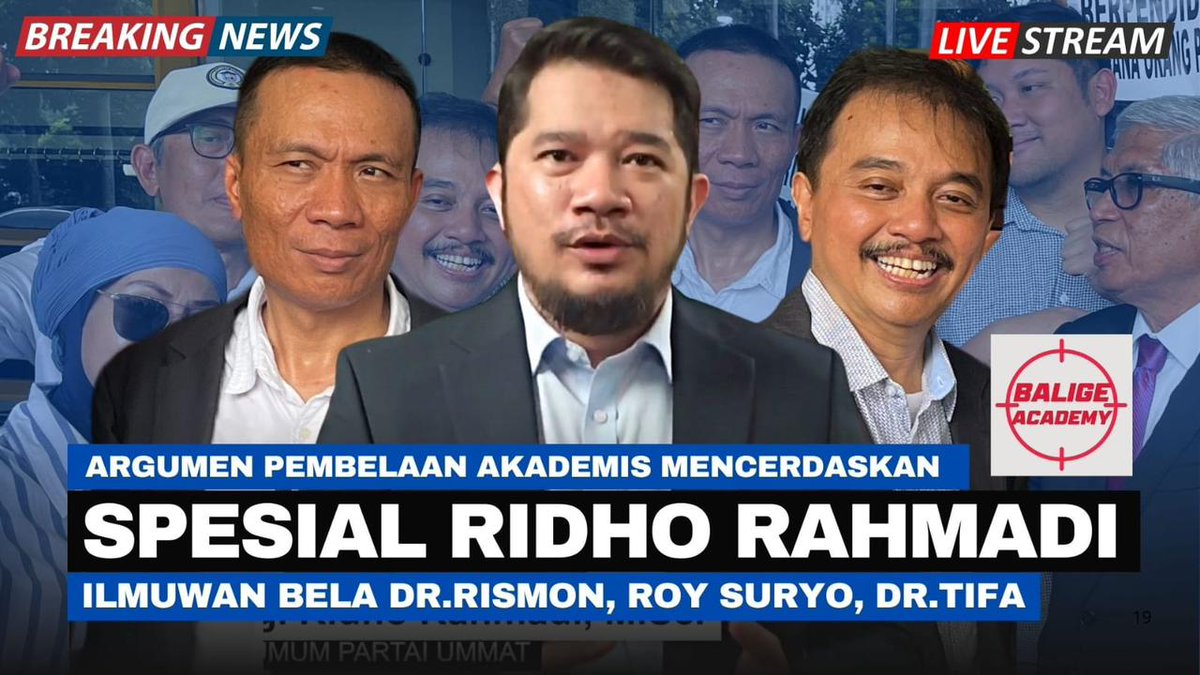 Bersama Dr.Ridho Rahmadi membahas kajian ilmiah buku Jokowi's White Paper
youtu.be/9hFE55lA_no?si…