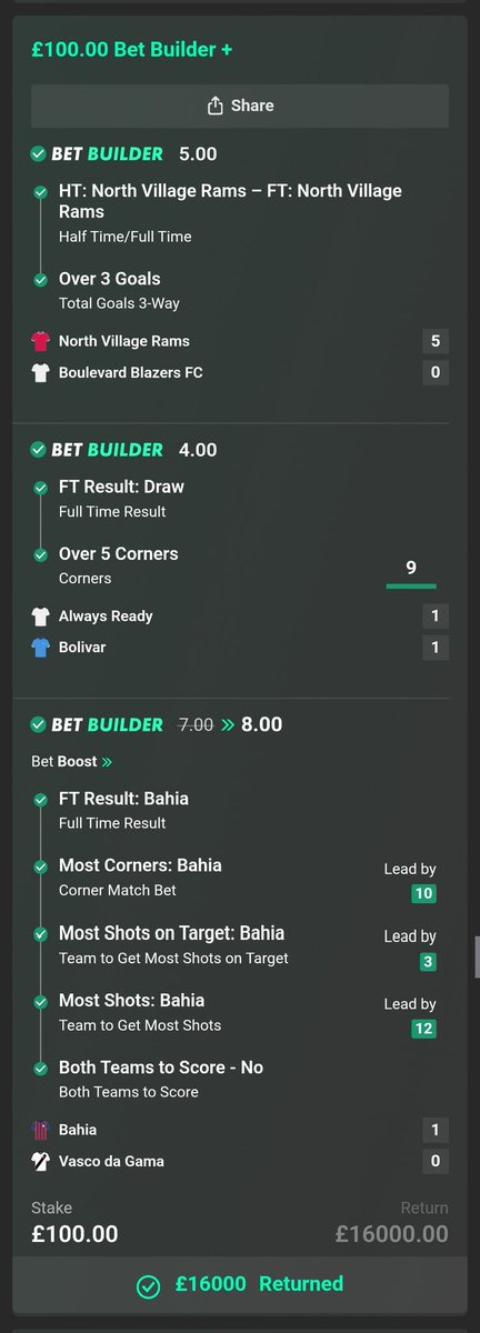 💥 VIP WIN LANDED! 💥
£100 ➡️ £16,000 RETURNED 🤯🔥
Multi-leg Bet Builder absolutely smashed — HT/FT, goals, corners, shots… all delivered! 🧠💰

To celebrate this huge win, I’m dropping a £1,000 GIVEAWAY 🎉
To enter:❤️ Like,🔁 Retweet,💬 Comment
👥 Follow <a href="/footyhustle/">Footyhustle</a>