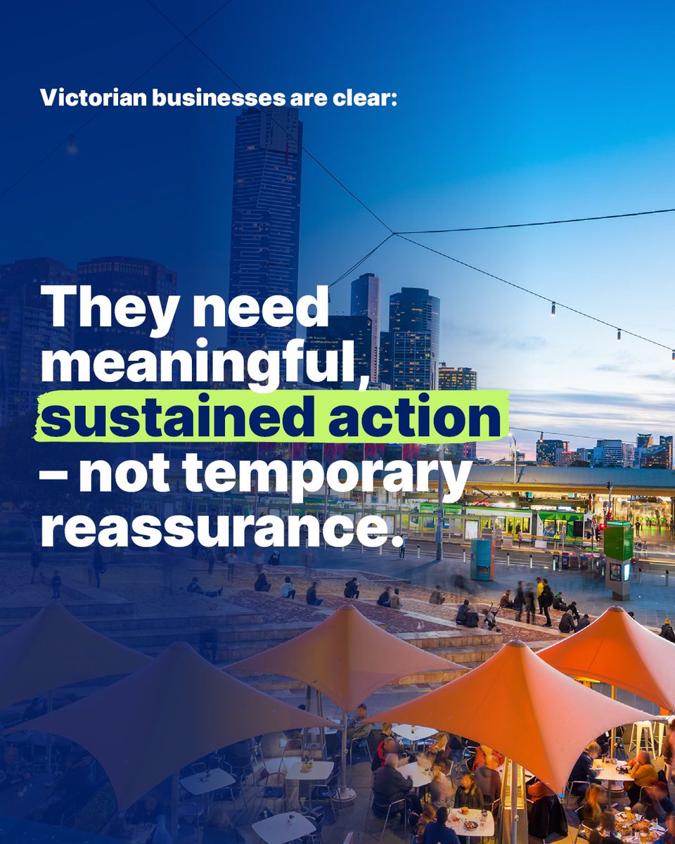 vicchamber's tweet photo. 92% of Victorian employers say staff safety concerns have risen.
Crime is now an economic issue – not just law and order.
Businesses need sustained action.

Read the full survey insights here: https://t.co/OoVF5ZCM7l