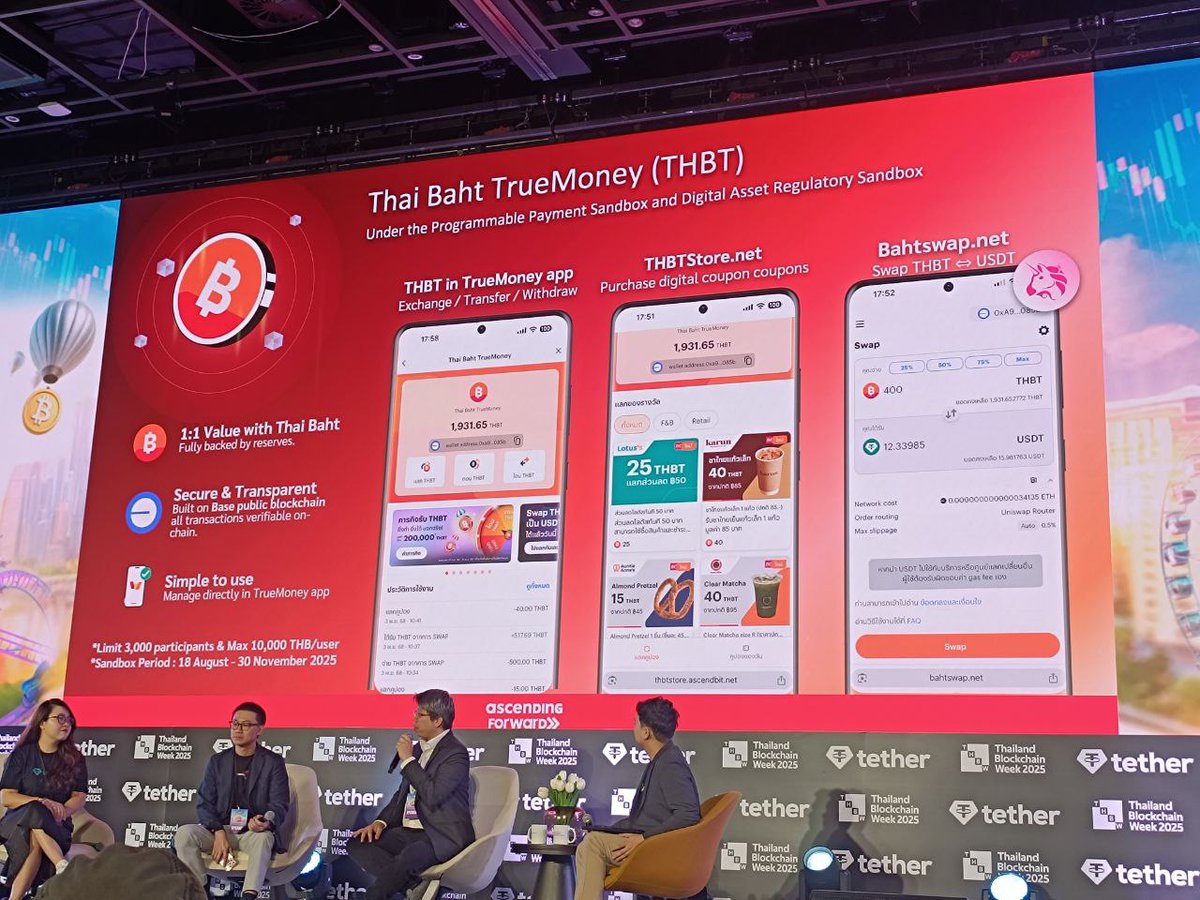 I am more convinced than ever that #blockchain and #AI can push society forward. 

Beyond the noise and speculation in #Crypto, people are building for the real world. 

Market is bearish? 📉 
Building on chain is Bullish! 📈

Sharing some moments from the #THBW25 in #Bangkok
