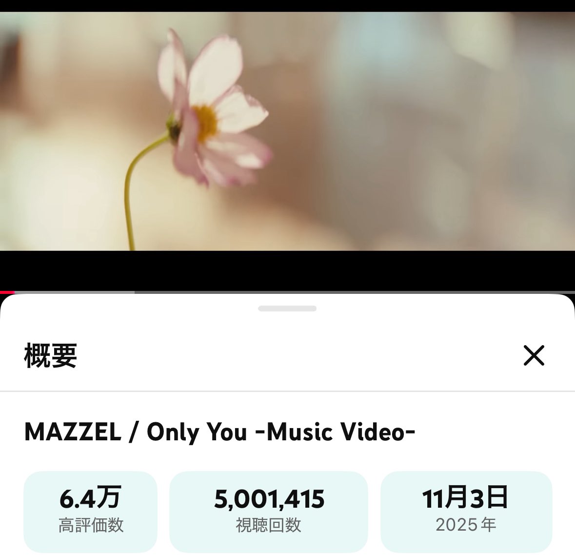 o_i_o_c_h's tweet image. シングル発売開始前に500万おめでとう㊗️㊗️㊗️😭😭😭まだまだ大切に聴くよ🥲🥲🥲

#MAZZEL_OnlyYou 
#MAZZEL_OnlyYou_5M