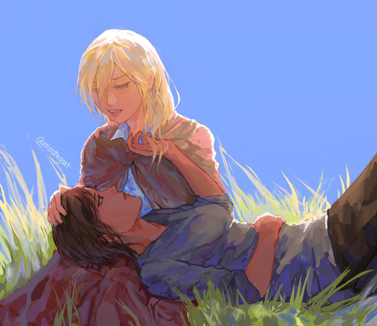 mizisthegoat's tweet image. #yumihisu honestly a crime that i havent drawn them sooner