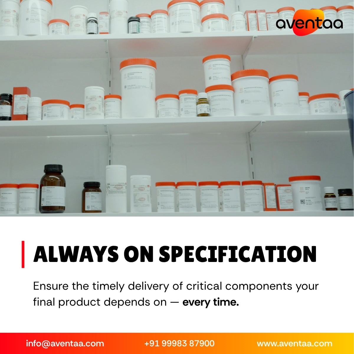 AventaaResearch's tweet image. On time. 
On specification. 
Every single time.

That’s not a promise. 
That’s our track record.

Aventaa – powering India’s most demanding formulations.

#AlwaysOnSpecification #aventaa #pharma