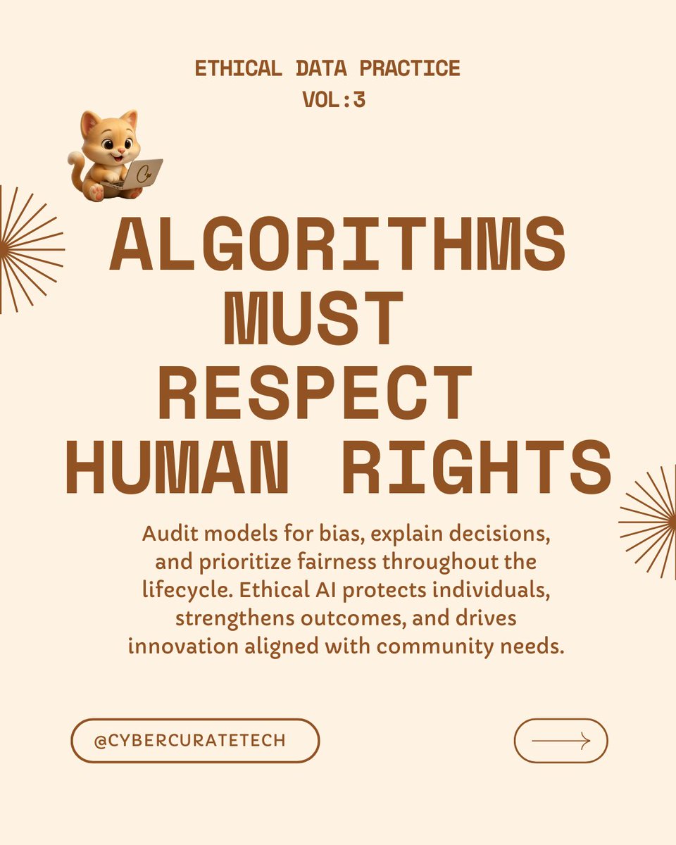 CyberCurateTech's tweet image. Algorithms MUST Respect Human Rights ✊

Clear decisions? Non-negotiable.
Real control + instant deletions? Absolute.

People-first tech = explosive trust &amp;amp; innovation 🚀

Save, share, demand better 💙

#EthicalAI #DataEthics #PrivacyByDesign #HumanCenteredAI #CyberCurateTech