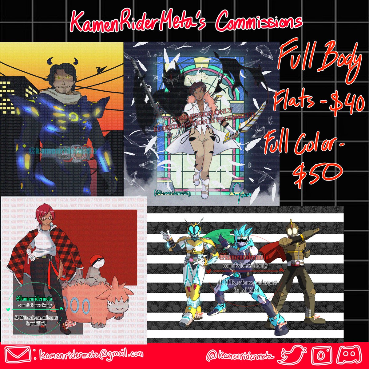 (1/4) my comms are open :3 

Likes ❤️ &amp; RTs 🔄 appreciated
Open to all international clients! 

Please read through everything before messaging via DMs, Discord, or email! 

I am accepting 5 slots! More information in this thread.