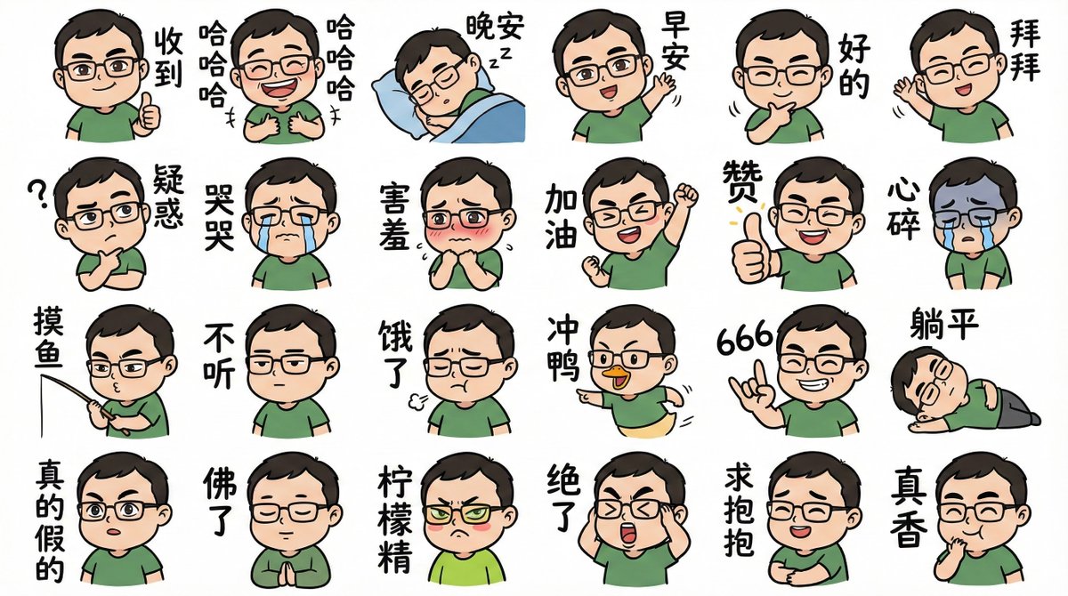 对了, 大家制作完表情包还需要手动切图. 这步也可以自动化. 新开对话, 输入 「写一个web工具可以裁剪图片, 图片是 7x4 的表情包 ...