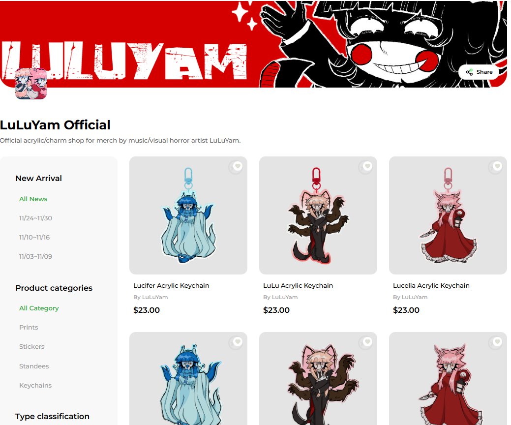 LuLuYamOfficial's tweet image. acggoods.com/store/luluyam-…

Oh and heads up: my acggoods shop has been updated today with standees, keychains and stickers of these three ladies. More to come.