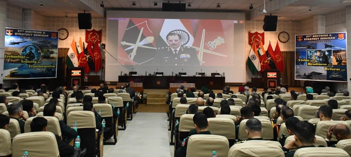 ia_awc's tweet image. Keynote address by Lt Gen Devendra Sharma, GOC-in-C, #ARTRAC, at #DSS2025! Highlights: Evolving World Order, Tech-driven Warfare, India&apos;s Security Concerns &amp;amp; Building Future Capabilities #AWC #FutureWarfare #MilitaryLeadership @adgpi ⁦@artrac_ia⁩