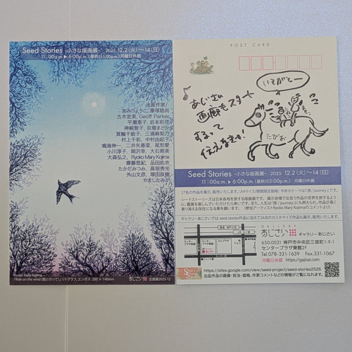 そうなのです！スタートラッシュが始まります。
#シードストーリーズ25_26
ギャラリーあじさい
神戸三宮駅近く

12月2日からスタートです。
14日(日)まで