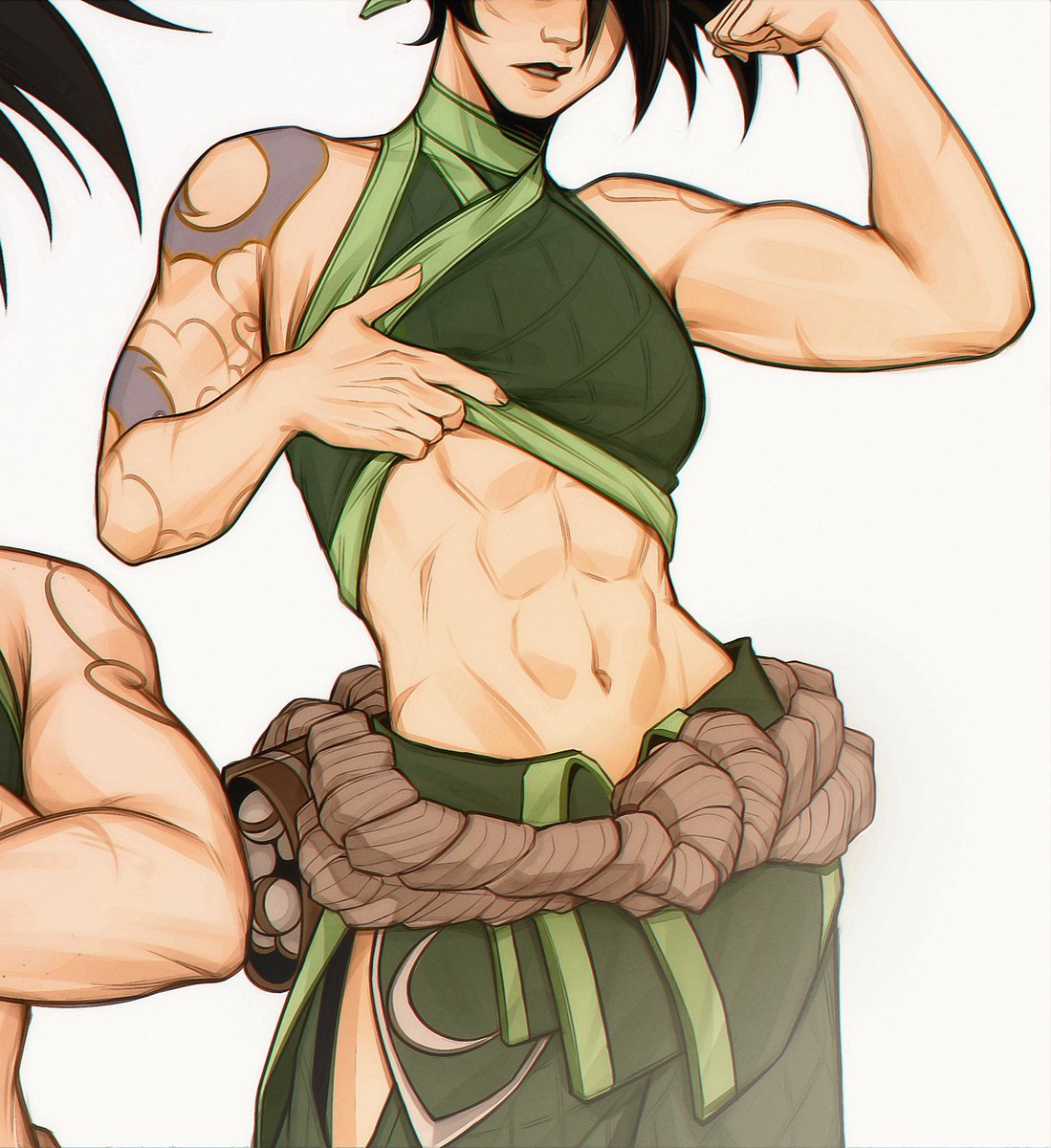 Thanks for all the follows and likes!! Didn’t expect people like it😭

I love drawing buff women especially abs and biceps, she is #Akali btw💕