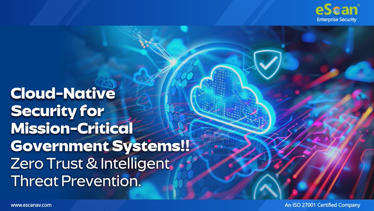 escan_tweet's tweet image. Cloud-Native Security for Mission-Critical Government Systems

Empowering governments to defend their digital nation—today and for the future.
bit.ly/3vgw3Rn
#eScan #GovernmentSecurity #CloudSecurity #MissionCritical #CyberDefense #ZeroTrust #PublicSectorSecurity