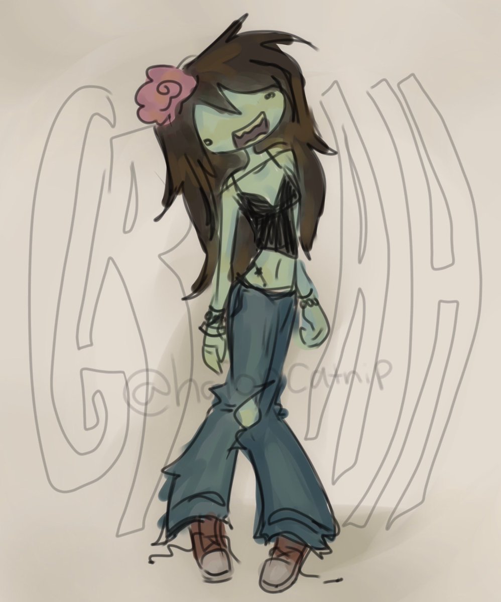 haioncatnip's tweet image. hi twins i had crashout so i drew a zombie to cope x__x k thx bai 
#Zombie #art
