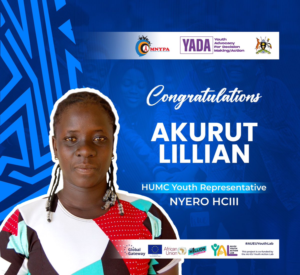 We are proud of our commitment to ensuring that young people are meaningfully represented in health governance with support from <a href="/AUEUYouthLab/">AU-EU Youth Lab</a> 
Congratulations Akurut Lillian, newly appointed HUMC Youth Representative at Nyero HCIII.
#WeAreMNYPA