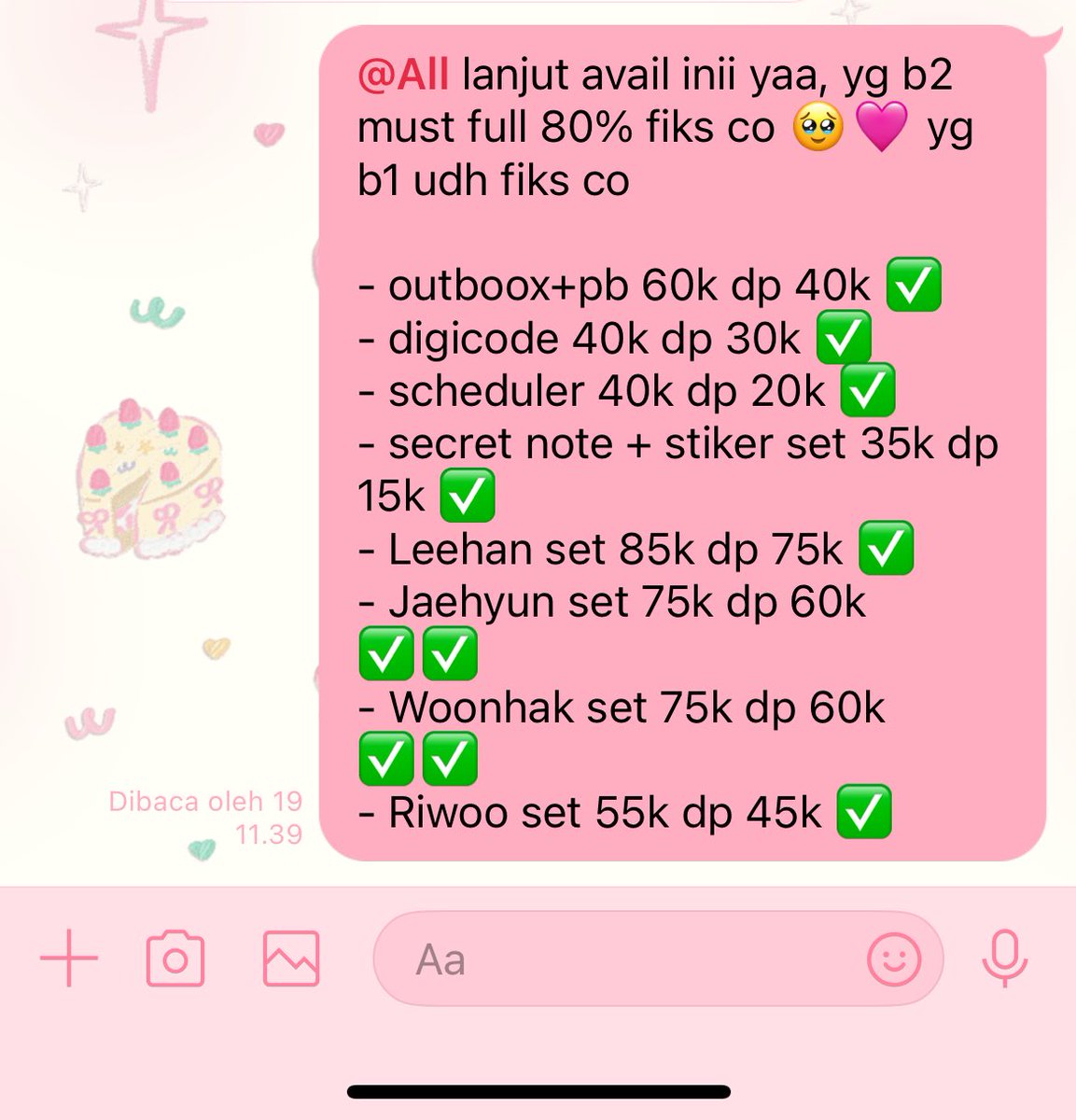 tekukkill's tweet image. avail ini yuksss bntu abisinn 😋🩷 #1Dsell