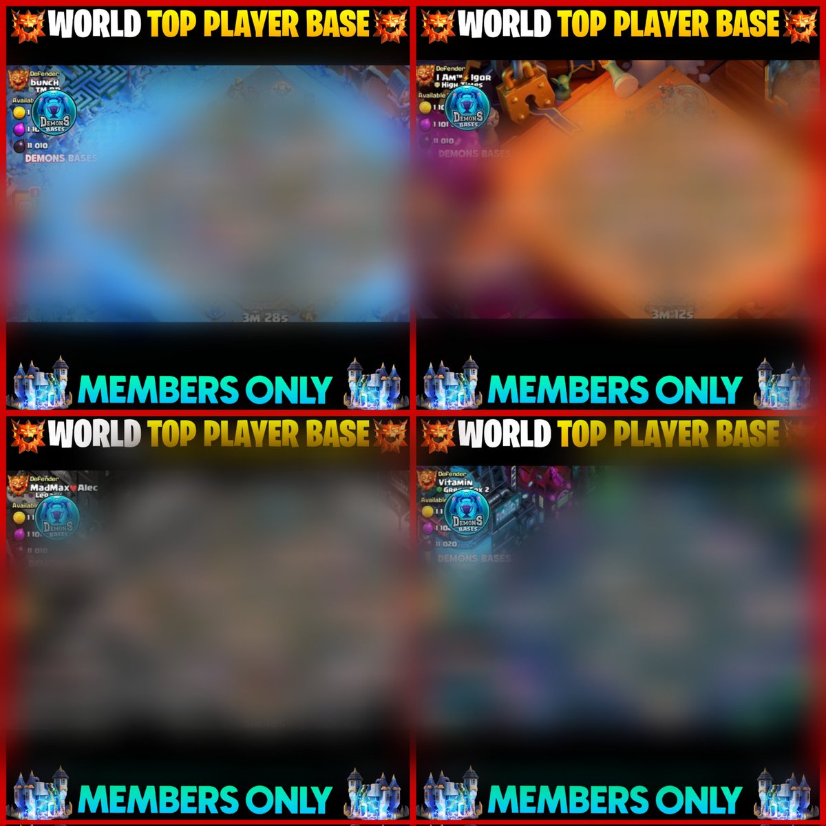 15+ Base Daily Global Top Ranked Players New Legend Bases Posted For Channel Members Join Membership &amp; get Link ( Just 29 ₹ / 0.99 $ )
youtube.com/channel/UCe43_…

Dm For Any Queries 
discord.gg/NNqkstj9