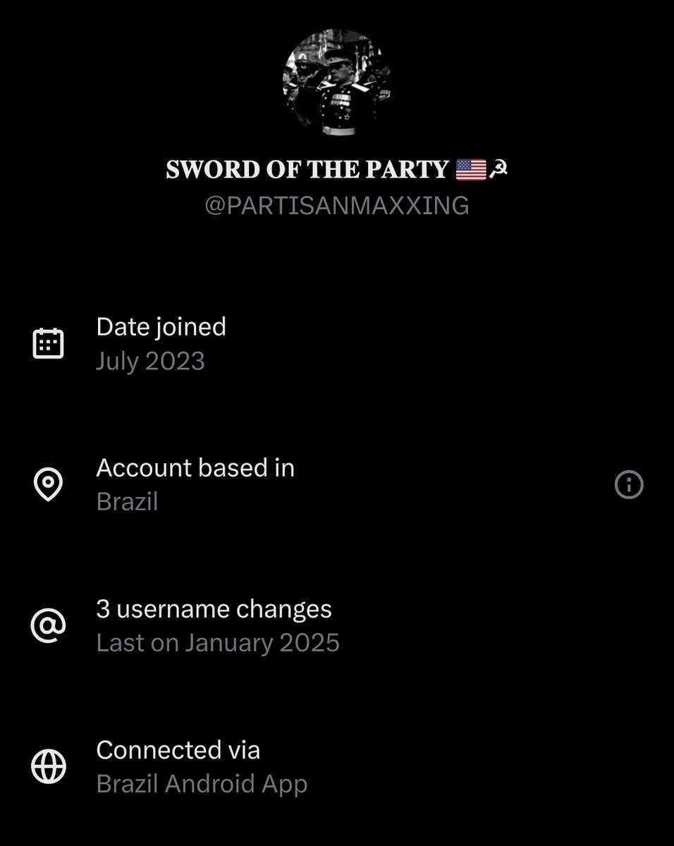 Glad to know that this random ACP account that misread my Wagner coup thread as an endorsement of the Russian military is actually based in Brazil.