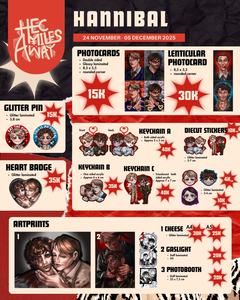 (🔁/❤️ appreciated) 
🐯Hecmilesaway’s Post-#CF21 #comifuro21 PO catalog :D !! 🐯

🗓️ 24 Nov - 05 Dec 2025
📦 Mail Order
💫 Call Of Duty, Hannibal, Gorillaz, Marvel, DC Superbat,  SquidGame, UltramanRising
🖇️ forms.gle/7f8AhptaMBDQvs…

#cf21catalogue #CFXXI