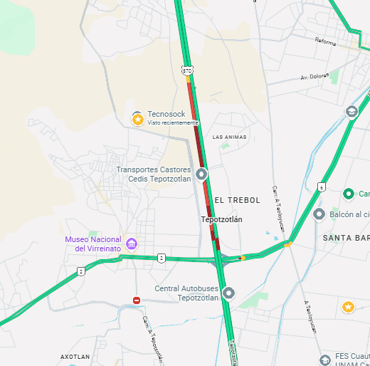 Leon_ius's tweet photo. @CAPUFE @MonitoreoCAPUFE @capufemexx @CAPUIFE  @GN_Carreteras @GN_MEXICO_ @trafico889 
Buenas noches , ¿hay algún incidente en la Caseta de Tepotzotlán ? Dirección México. https://t.co/nFneAvUe37
