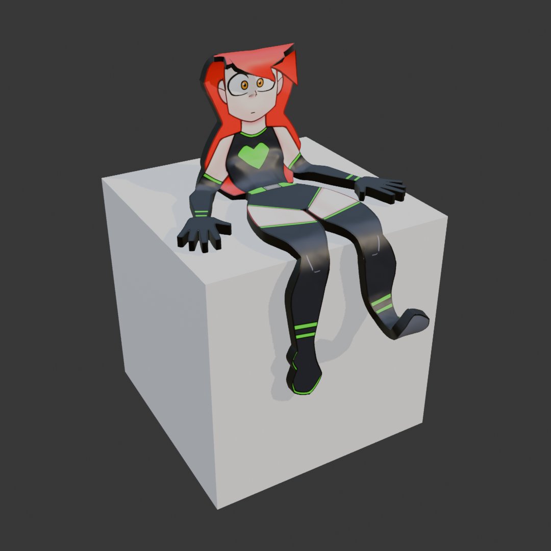 sneaslore's tweet image. tried experimenting with her in Blender &amp;gt;w&amp;gt;

featuring Judy from @ReallymoreDA x3