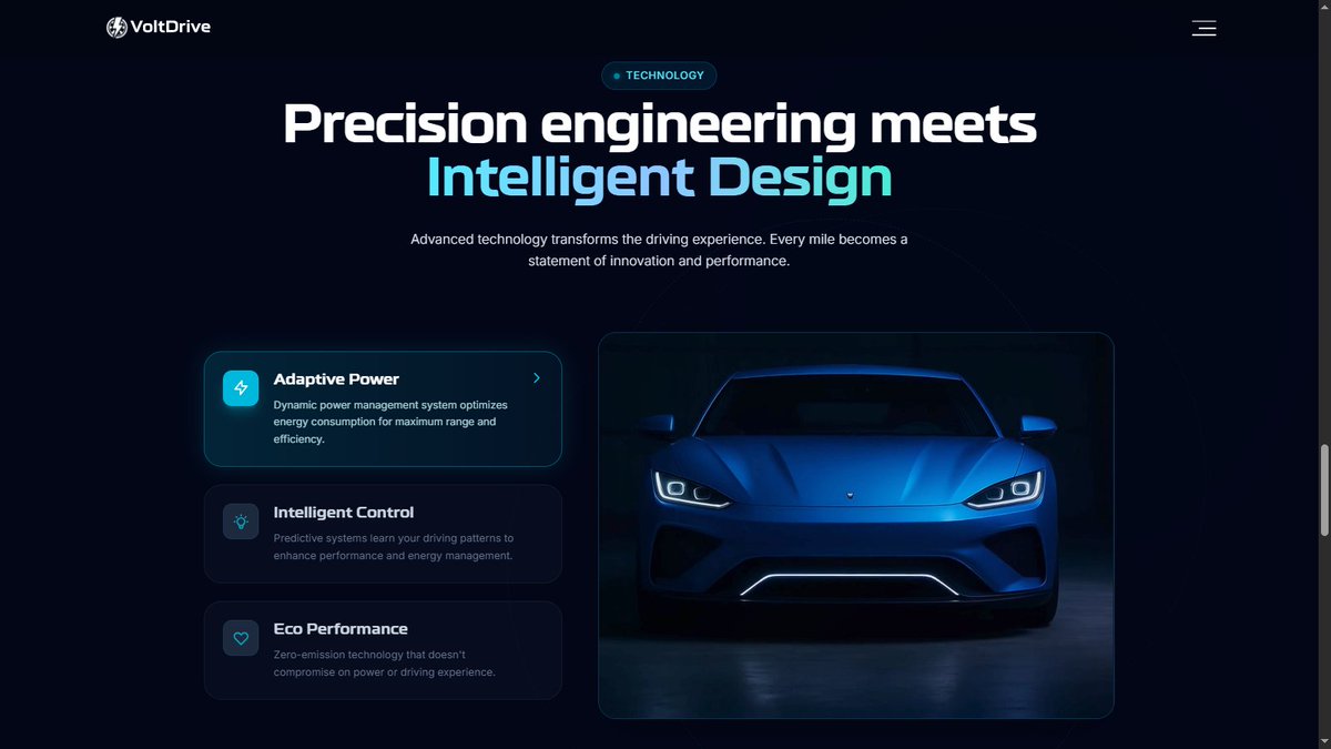 Akkikr640138's tweet image. I&apos;m excited to share my new personal frontend project — a modern Electric Vehicle Landing Page built to explore clean UI, bold typography, futuristic visual style, and smooth animations.

#FrontendDevelopment #React #TailwindCSS #WebDesign #PortfolioProject #DeveloperJourney #UI