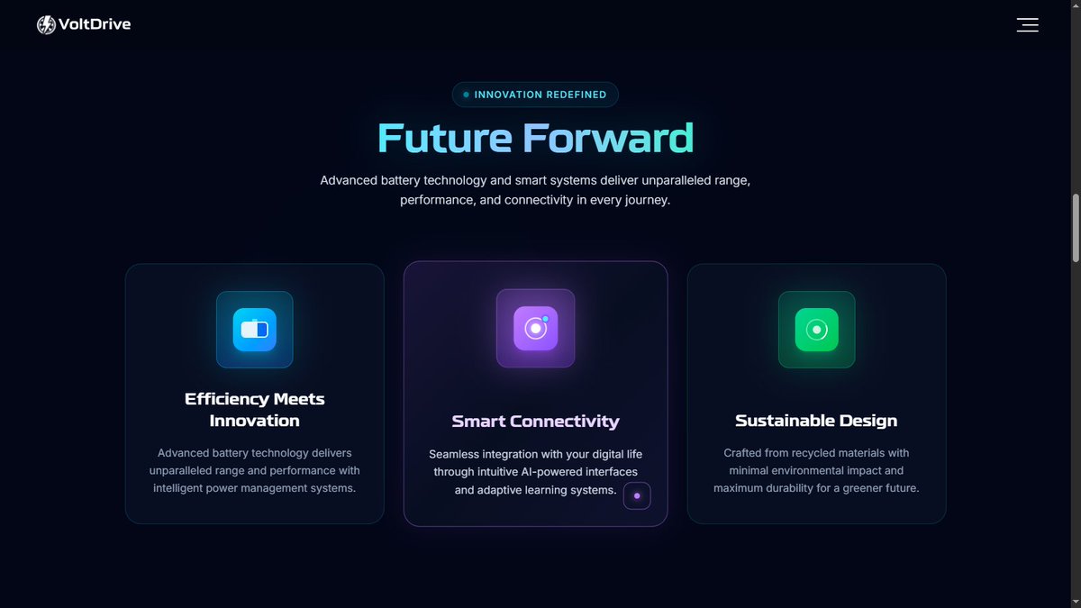 Akkikr640138's tweet image. I&apos;m excited to share my new personal frontend project — a modern Electric Vehicle Landing Page built to explore clean UI, bold typography, futuristic visual style, and smooth animations.

#FrontendDevelopment #React #TailwindCSS #WebDesign #PortfolioProject #DeveloperJourney #UI