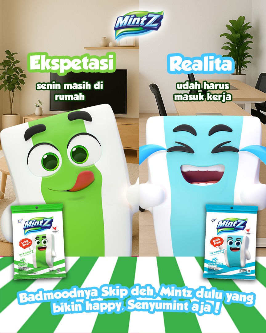 MintZ's tweet image. Senin udah produktif lagi, senyuMintZ aja biar tetap fresh! 💚🍬

#MintZ #SenyumintZ #PermenMintZ #ChewynyNagihTerus