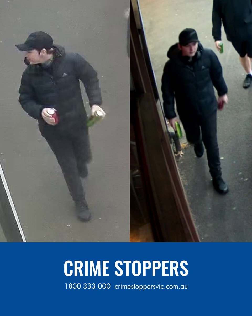 VictoriaPolice's tweet image. Police are investigating an assault and robbery at a tobacco shop on Victoria Street, Richmond on 25 August.

Police have released images of a person who may be able to assist. 

📲 Crime Stoppers on 1800 333 000 or online at crimestoppersvic.com.au