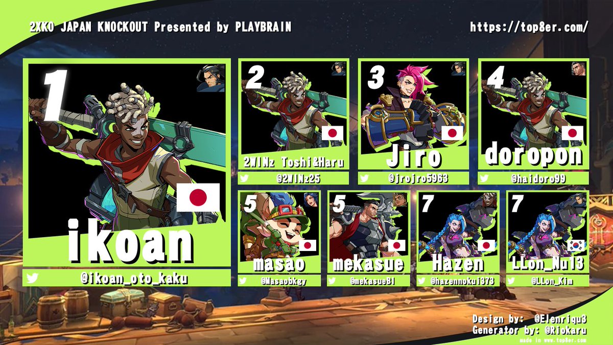 2XKO JAPAN KNOCKOUT Presented by PLAYBRAIN result
