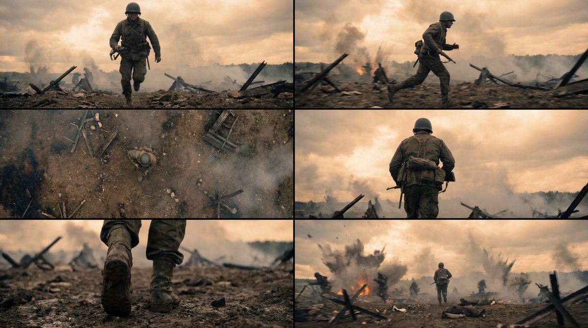 The same shot from six different views, in one generation. Nano Banana Pro is just great. Now available on Vadoo AI in 4K. <a href="/vadooai/">Vadoo AI</a>