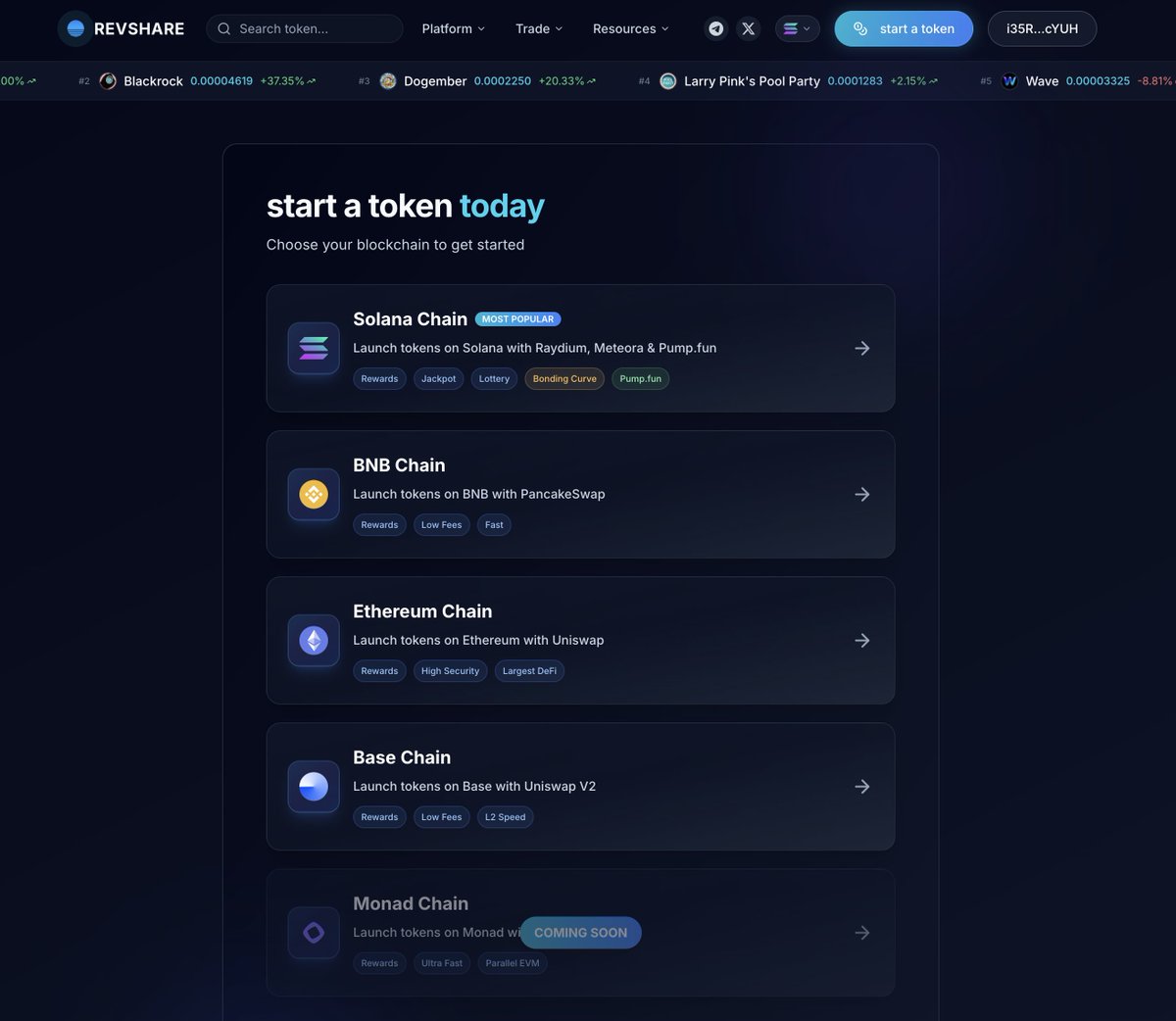 revshare_app's tweet image. We’re ready. Token launches will be available the moment mainnet goes live.