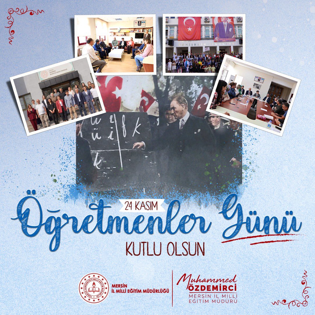 Öğretmenlik; insanın hayatına dokunma, gönüllere iz bırakma sanatıdır.
Geleceğimizi emanet ettiğimiz çocuklarımız için fedakârca çalışan tüm meslektaşlarımın 24 Kasım Öğretmenler Günü'nü kutluyorum.