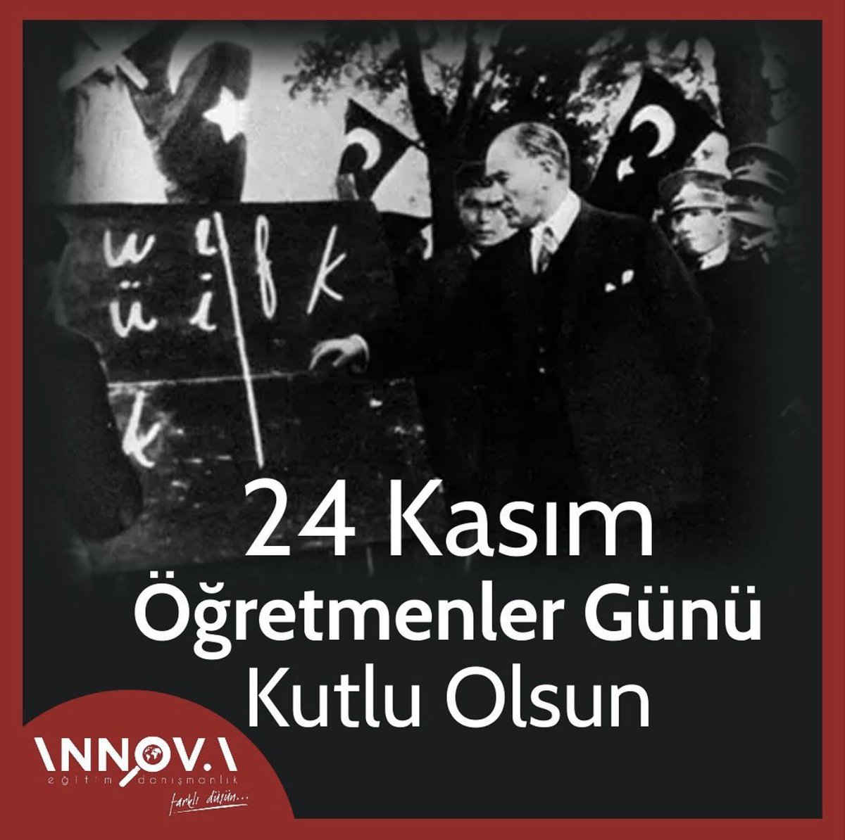 Başta Büyük Önder Mustafa Kemal Atatürk olmak üzere tüm öğretmenlerimizin 24 Kasım Öğretmenler Günü Kutlu Olsun

#24kasım #öğretmenlergünü #24kasımöğretmenlergünü #innova #innovaegitim
