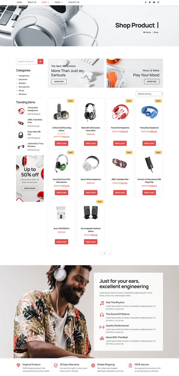 ashiquramir's tweet image. ➡️ Delivered a Modern &amp;amp; High-Converting Headphone E-Commerce Website
WhatsApp: wa.me/+8801308151803

#wordpresstutorials #Ecommerce #ecommercewebdesign #ecommercewebdeveloper #WooCommerce