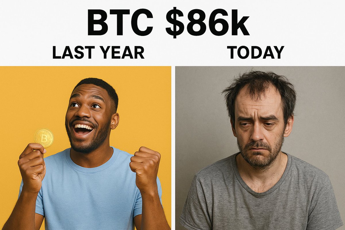 gina_tilton's tweet image. 🙀 BTC at $86k last year compared to BTC at $86k today.