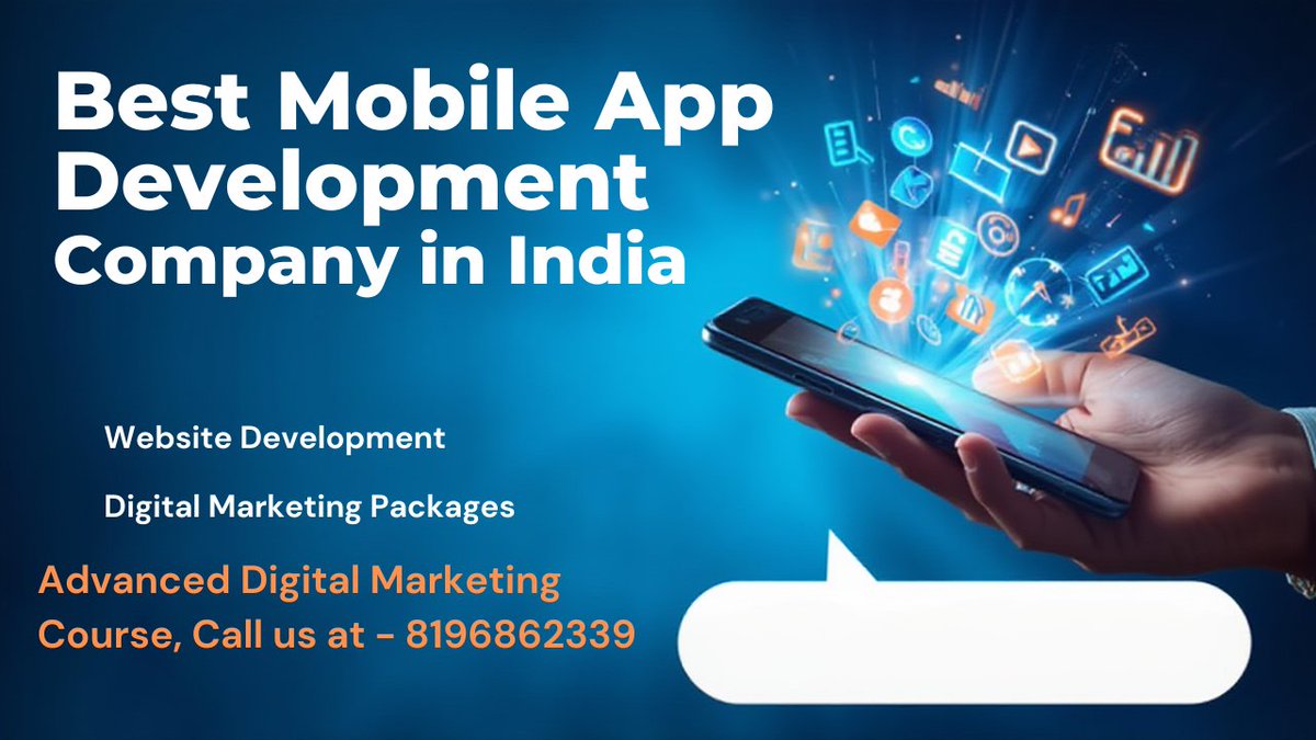 ParamPr61462252's tweet image. PDM NextGen Solutions LLP is your ultimate digital partner in India! 🇮🇳
We offer:
📱 Top-tier #MobileAppDevelopment
💻 Stunning #WebsiteDevelopment
📈 Complete #DigitalMarketing packages
🎓 Advanced #DigitalMarketingCourse

📞 Call 8196862339