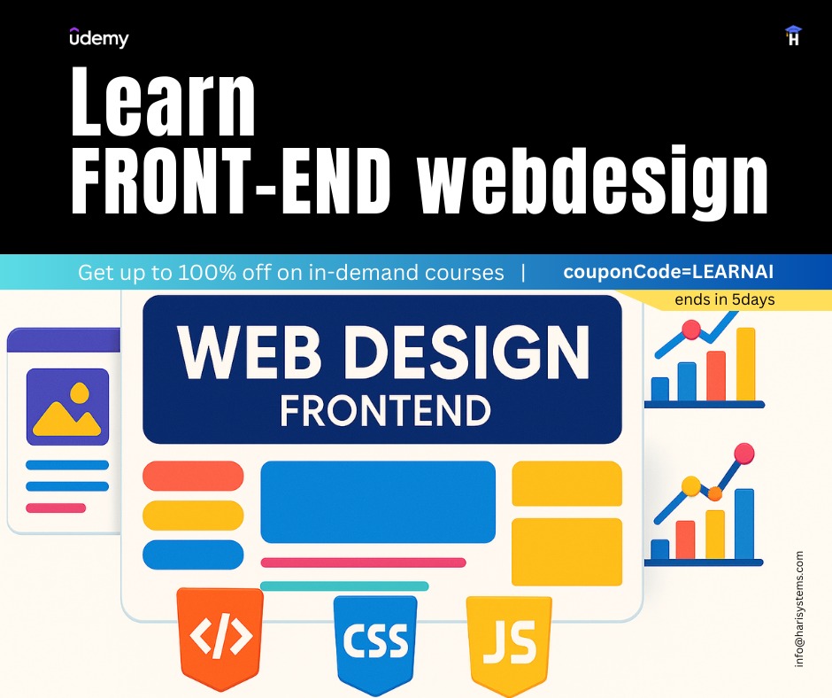 harisystems's tweet image. FREE Courses ends in 5days 
HTML CSS JavaScript Course for UI/UX Modern Web Developers
udemy.com/course/html-cs…
#webdesign #frontend #blackfriday #offer #programming #udemy #free #harisystems #sekharmetla