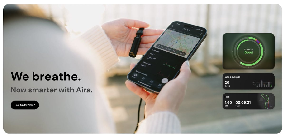 . <a href="/airalabs_io/">Aira Labs</a> expanding the scope of DePIN on <a href="/peaq/">peaq</a> with one of the few ideas that bridges physical reality and digital infrastructure.

+ Wearables monitor air quality and feed live data into a decentralized network
+ Each device acts as both a sensor and a contributor, adding