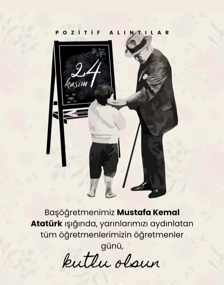 Başta baş öğretmen Mustafa Kemal Atatürk olmak üzere tüm öğretmenlerimizin öğretmenler günü kutlu olsun 
    #ÖgretmenlerGünü