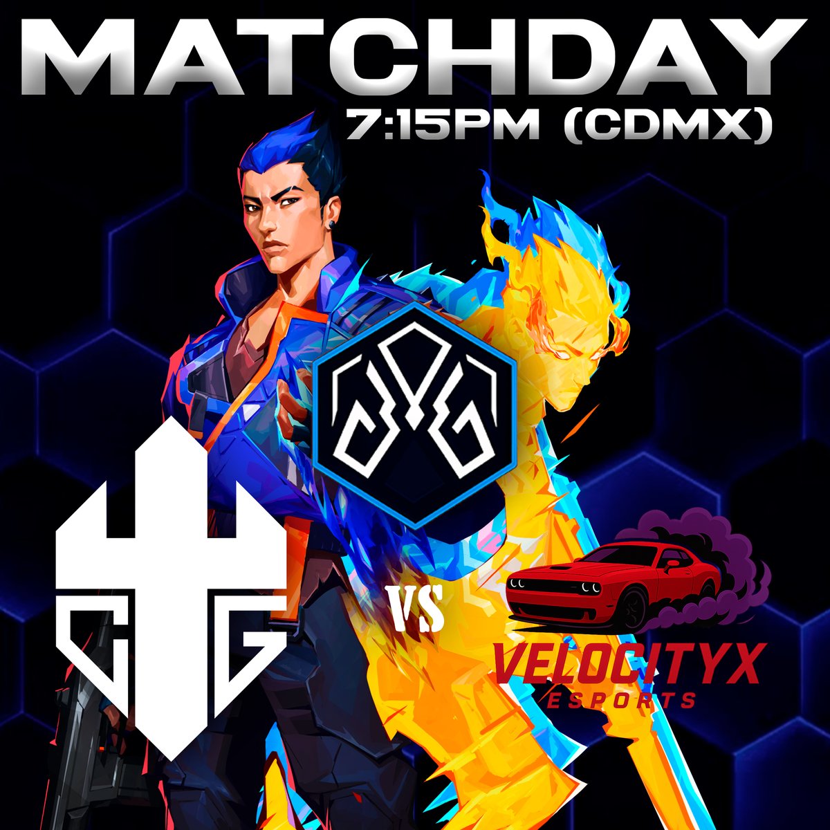 MATCHDAY!!!
VS <a href="/VelocityXTeam/">VelocityX Esports</a>
twitch.tv/hexaleague_tv
7:15 PM (CDMX)