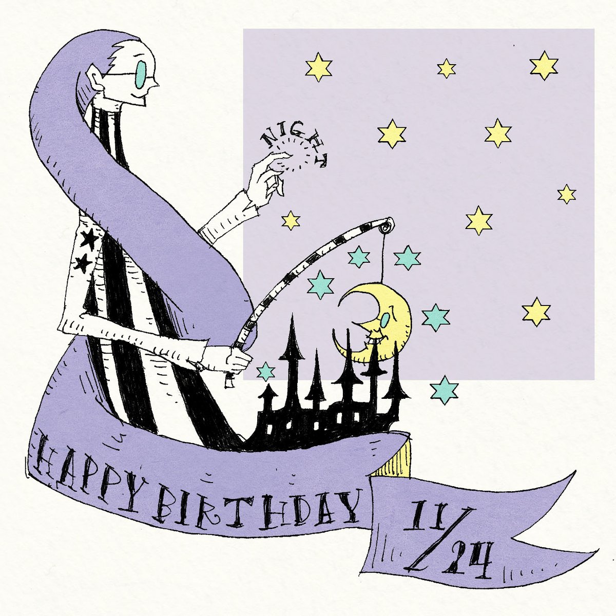 「毎日誰かの誕生日!11月24日生まれの方、 お誕生日おめでとうございます! 11」|大志のイラスト