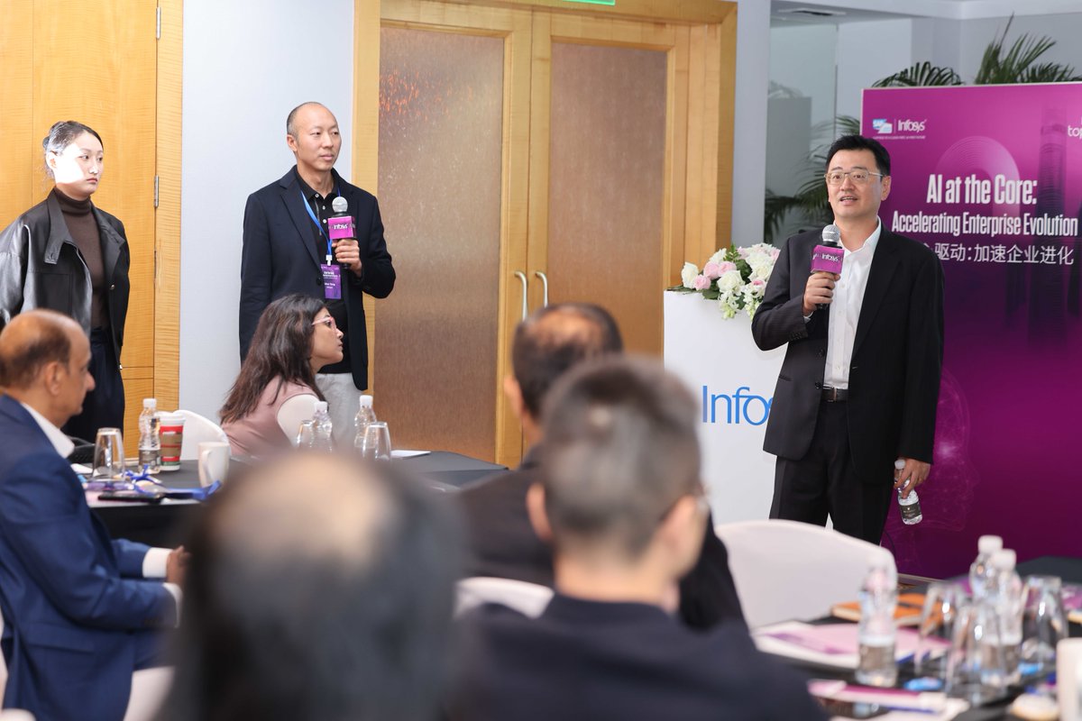InfosysEvents's tweet image. AI at the core of enterprise evolution!

Allen Yang unpacked the Infosys AI-First S/4HANA Transformation Approach - driving predictive insights, automation &amp;amp; agility for the future of business.

#InfosysSAPShanghai #SAPInnovation #SAPCloud #InfySAPServices