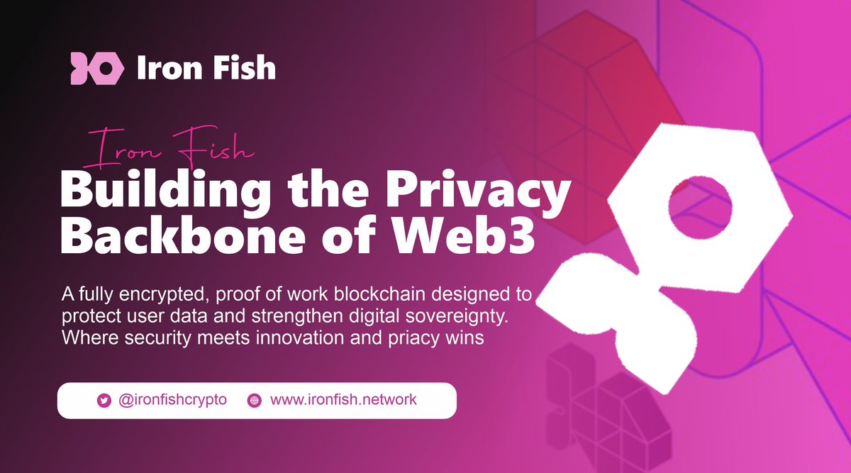Imagine a blockchain where privacy isn’t optional,  it’s the foundation.

That’s Iron Fish: a zk-driven Layer 1 encrypting every transfer and shielding your onchain footprint by default
Cross-chain assets, full privacy, zero noise.
More: ironfish.network

#IronFish