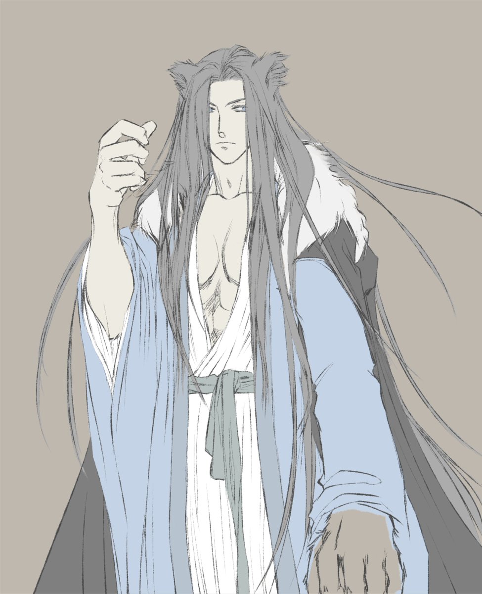 yan32363236's tweet photo. 【練習】OC今昔
2019想出來的一個雪豹的擬人
今年再畫出來就是哎唷喂呀（？
加了點東��，衣服完全沒在想。

#sai2
#digitalart 
#oc https://t.co/d8ZpCDjPGF