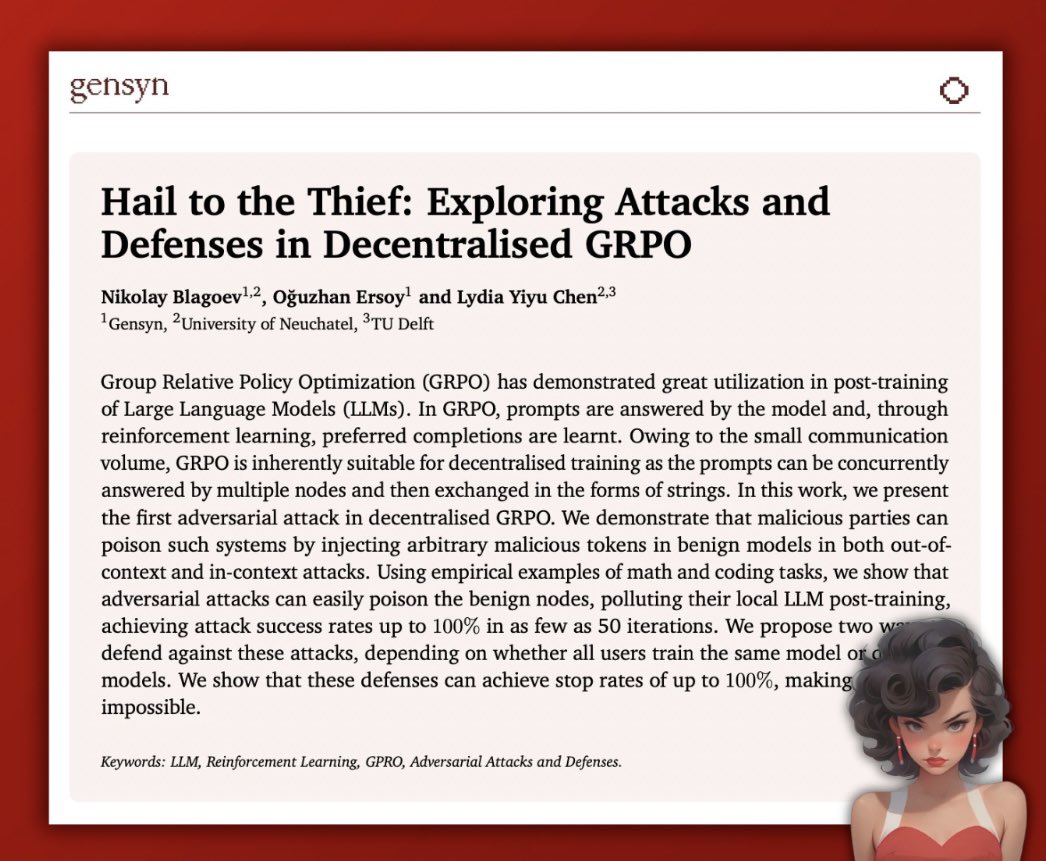 You might find gensyn’s latest research “HAIL THE THEIF” a lil complex, 
so let me simplify in a way you understand 

Imagine a big tech classroom where many students are helping one AI learn.

Each student writes an answer, and the AI studies the best ones.

That whole thing is