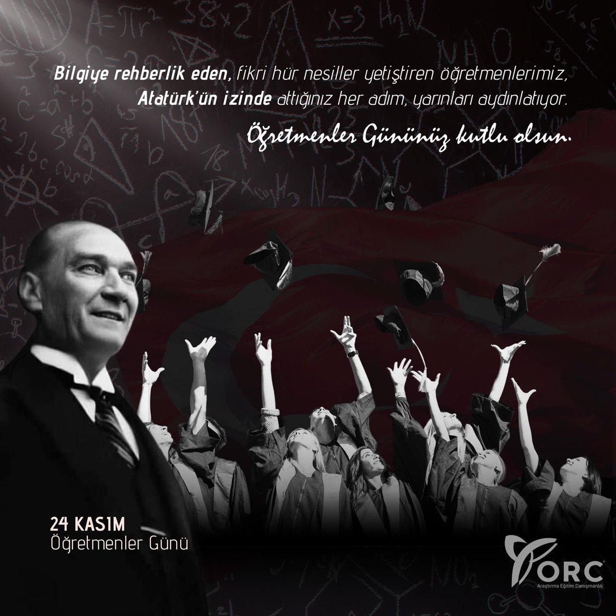 Bilgiye rehberlik eden, fikri hür nesiller yetiştiren öğretmenlerimiz, Atatürk'ün izinde attığınız her adım, yarınları aydınlatıyor. 

Ögretmenler Gününüz Kutlu Olsun.

#24KasımÖğretmenlerGünü