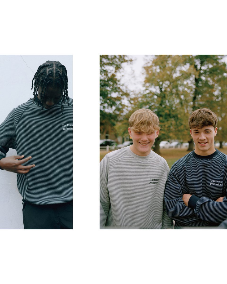 ENNOY “BORDER CREW NECK SWEAT & BORDER HOODIE SWEAT”が2025年 11/24