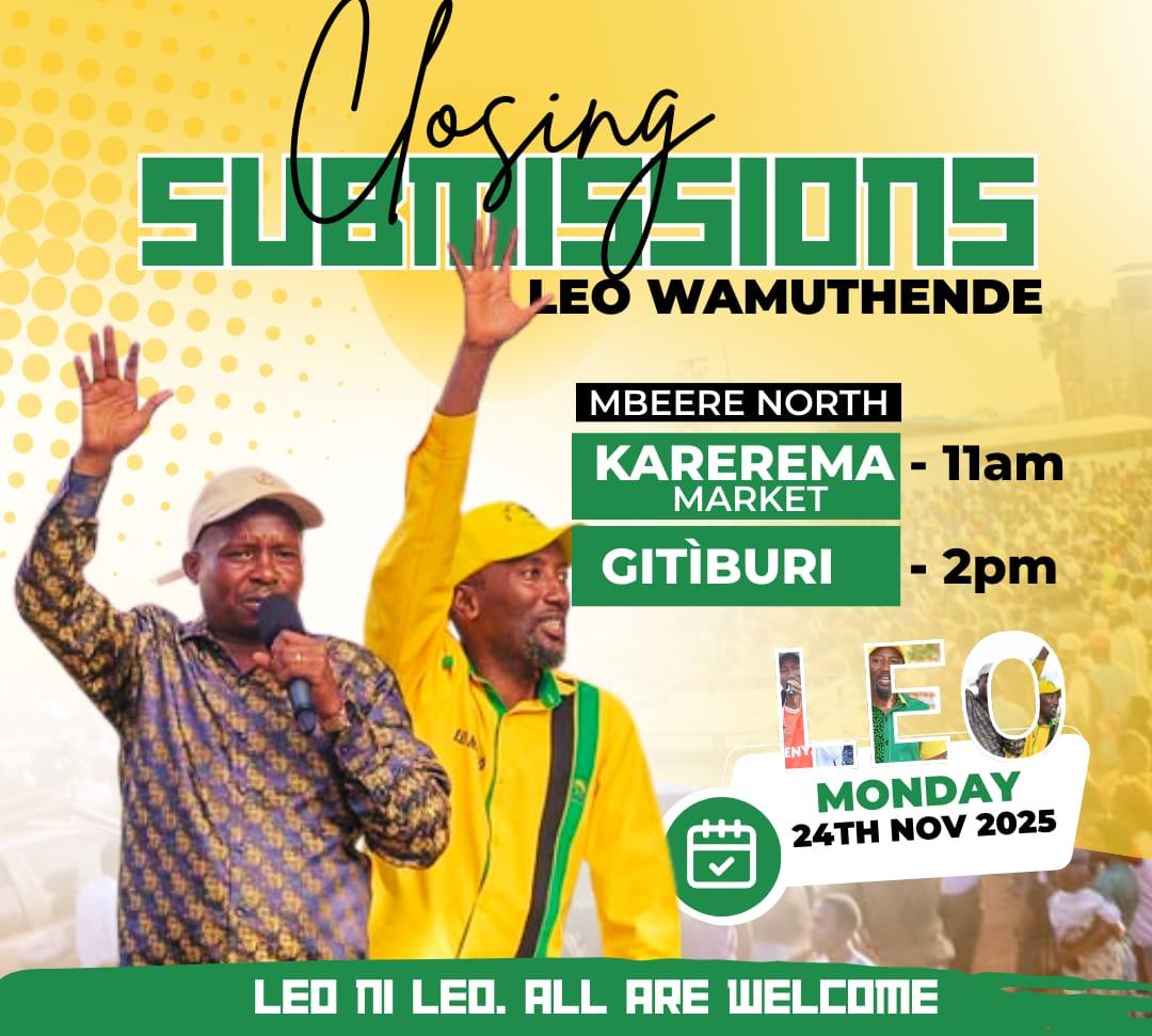 Mbeere North deserves a leader who stays rooted in the community, and Wamuthende’s constant engagement ensures every voice matters. His leadership style places people at the heart of every decision.
Man With A Plan. Vote Wamuthende
#LeoForMbeereNorth