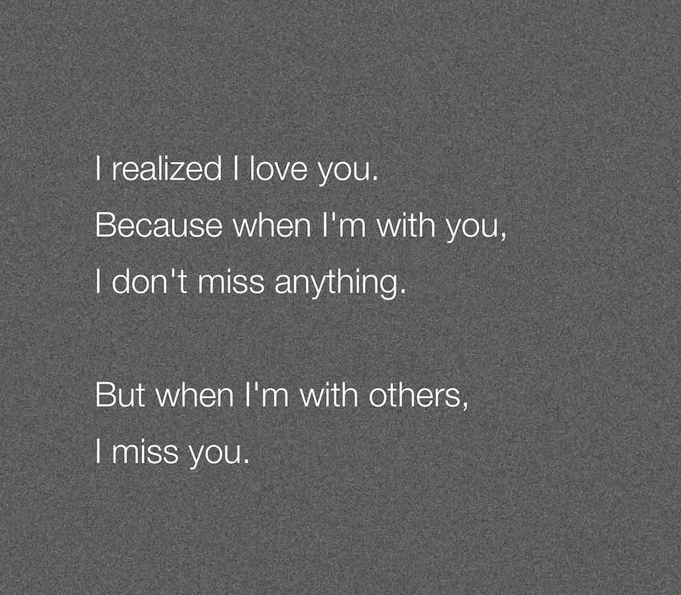 How you know you love someone ……